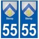 55 Stenay blason autocollant plaque stickers ville