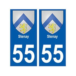 55 Stenay blason autocollant plaque stickers ville