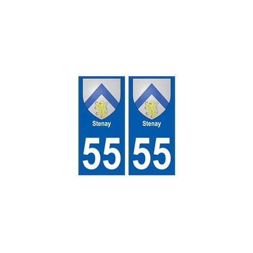 55 Stenay blason autocollant plaque stickers ville