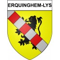 Erquinghem-Lys 59 ville Stickers blason autocollant adhésif