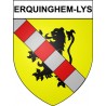 Erquinghem-Lys 59 ville Stickers blason autocollant adhésif