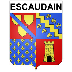 Escaudain Sticker wappen, gelsenkirchen, augsburg, klebender aufkleber