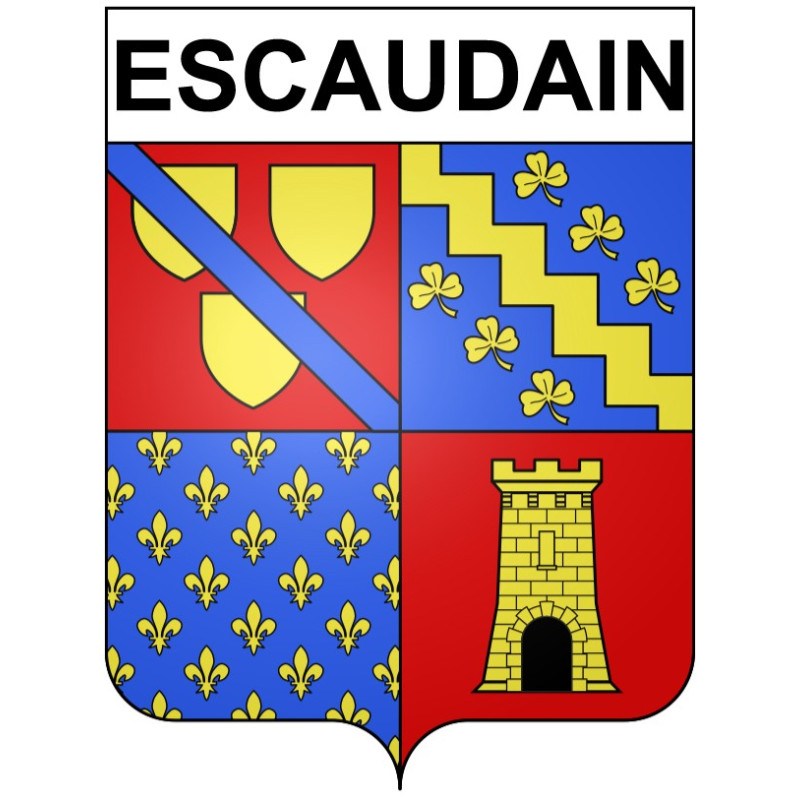 Escaudain Sticker wappen, gelsenkirchen, augsburg, klebender aufkleber