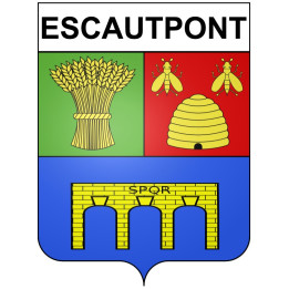 Escautpont 59 ville Stickers blason autocollant adhésif