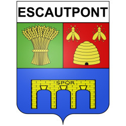 Escautpont Sticker wappen, gelsenkirchen, augsburg, klebender aufkleber