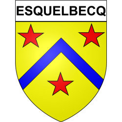 Esquelbecq Sticker wappen, gelsenkirchen, augsburg, klebender aufkleber