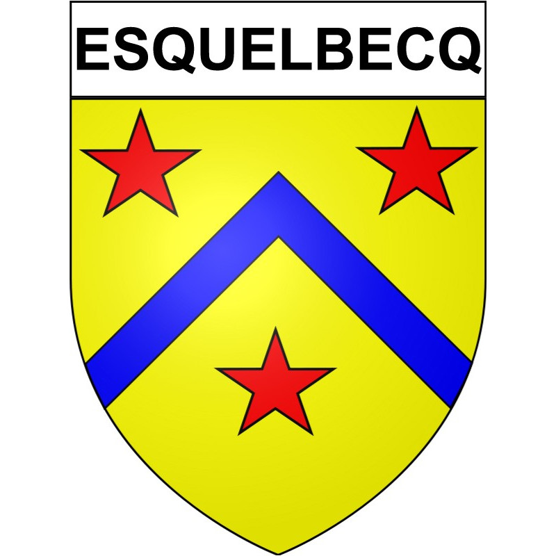 Esquelbecq Sticker wappen, gelsenkirchen, augsburg, klebender aufkleber