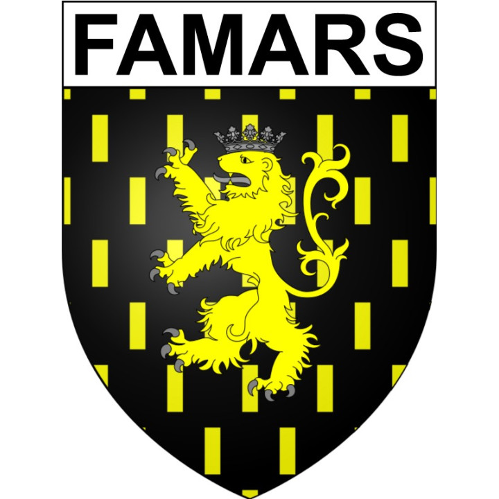 Pegatinas escudo de armas de Famars adhesivo de la etiqueta engomada