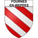 Stickers coat of arms Fournes-en-Weppes adhesive sticker