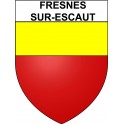 Pegatinas escudo de armas de Fresnes-sur-Escaut adhesivo de la etiqueta engomada