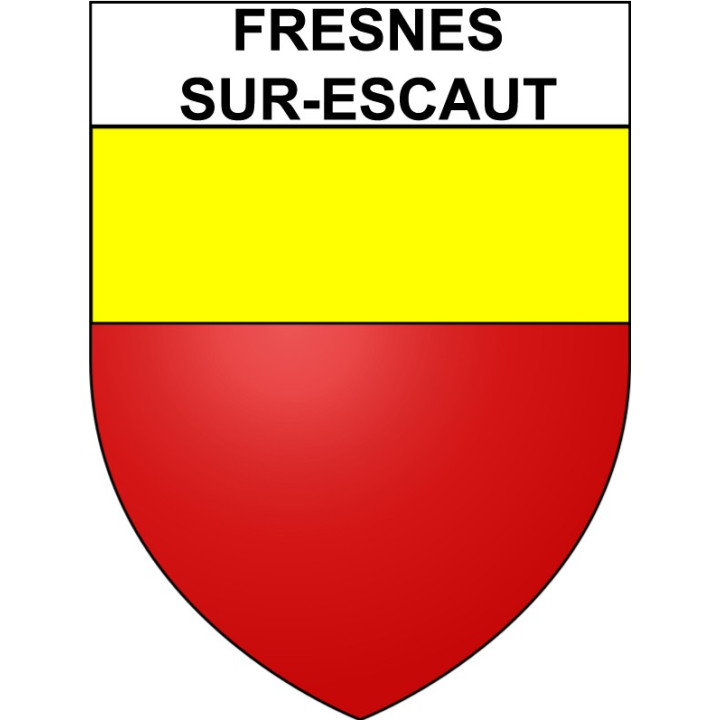 Fresnes-sur-Escaut Sticker wappen, gelsenkirchen, augsburg, klebender aufkleber