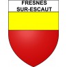Pegatinas escudo de armas de Fresnes-sur-Escaut adhesivo de la etiqueta engomada