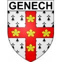 Pegatinas escudo de armas de Genech adhesivo de la etiqueta engomada