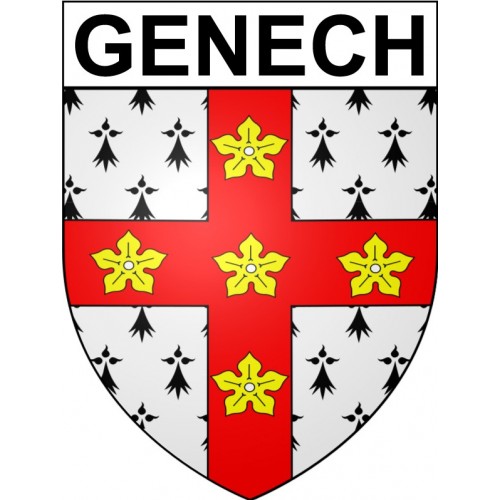 Genech 59 ville Stickers blason autocollant adhésif
