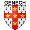 Pegatinas escudo de armas de Genech adhesivo de la etiqueta engomada