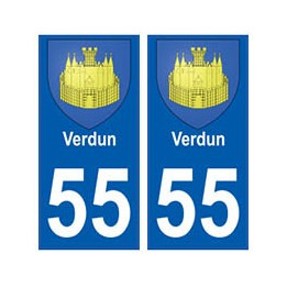 55 Verdun blason autocollant plaque stickers ville