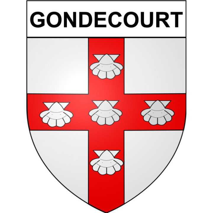 Pegatinas escudo de armas de Gondecourt adhesivo de la etiqueta engomada