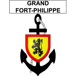 Stickers coat of arms Grand-Fort-Philippe adhesive sticker