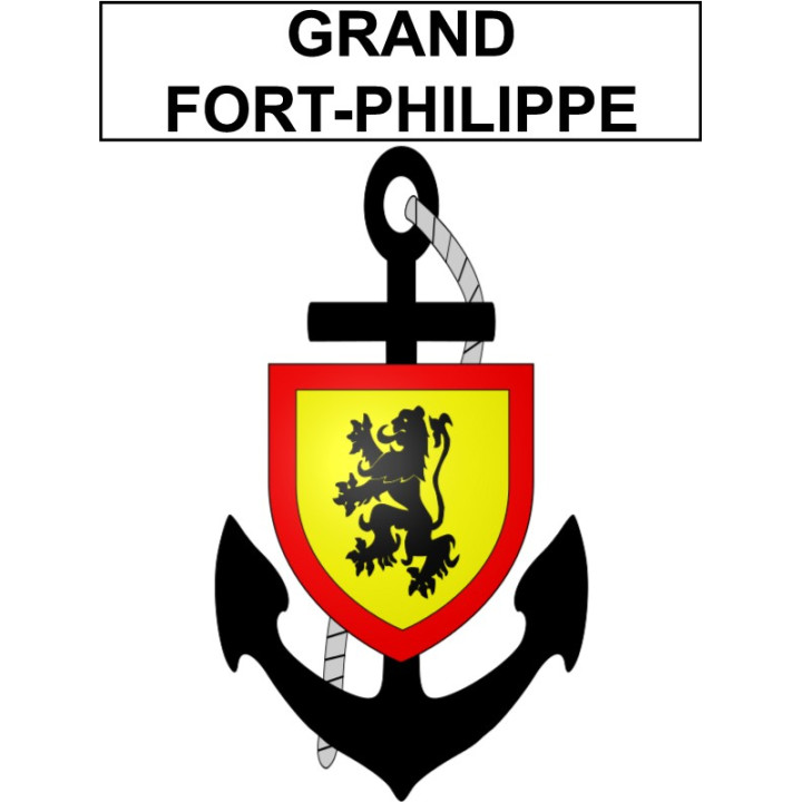 Grand-Fort-Philippe 59 ville Stickers blason autocollant adhésif