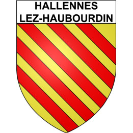 Hallennes-lez-Haubourdin Sticker wappen, gelsenkirchen, augsburg, klebender aufkleber