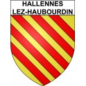 Hallennes-lez-Haubourdin 59 ville Stickers blason autocollant adhésif