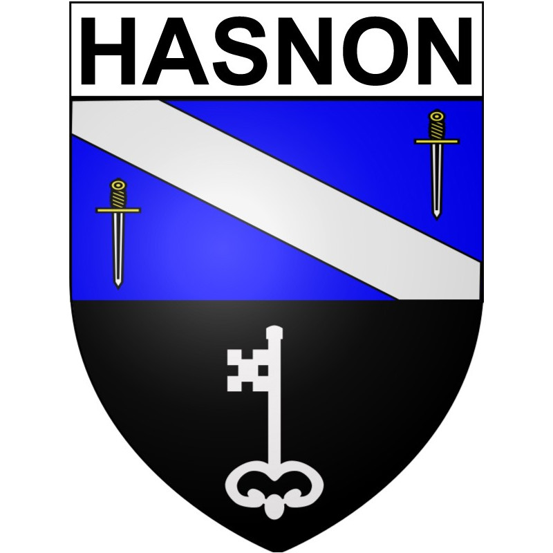 Hasnon Sticker wappen, gelsenkirchen, augsburg, klebender aufkleber