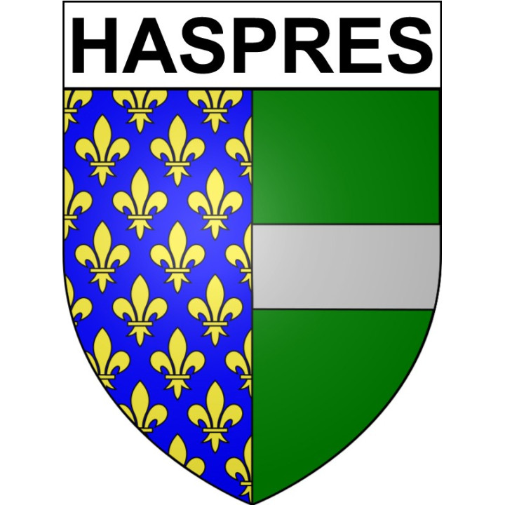 Stickers coat of arms Haspres adhesive sticker