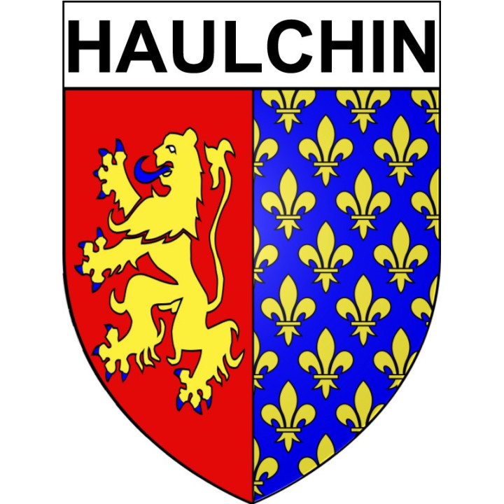 Pegatinas escudo de armas de Haulchin adhesivo de la etiqueta engomada
