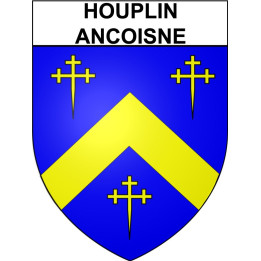 Houplin-Ancoisne Sticker wappen, gelsenkirchen, augsburg, klebender aufkleber