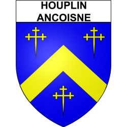 Houplin-Ancoisne Sticker wappen, gelsenkirchen, augsburg, klebender aufkleber