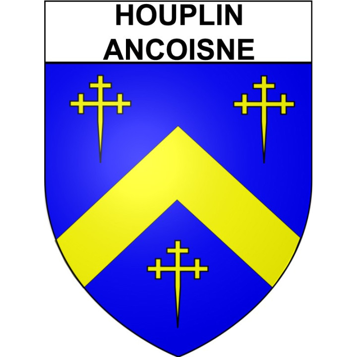 Houplin-Ancoisne Sticker wappen, gelsenkirchen, augsburg, klebender aufkleber