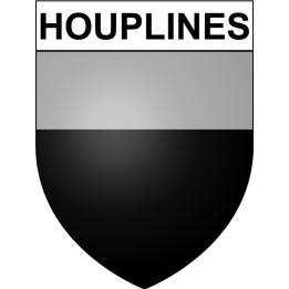 Pegatinas escudo de armas de Houplines adhesivo de la etiqueta engomada