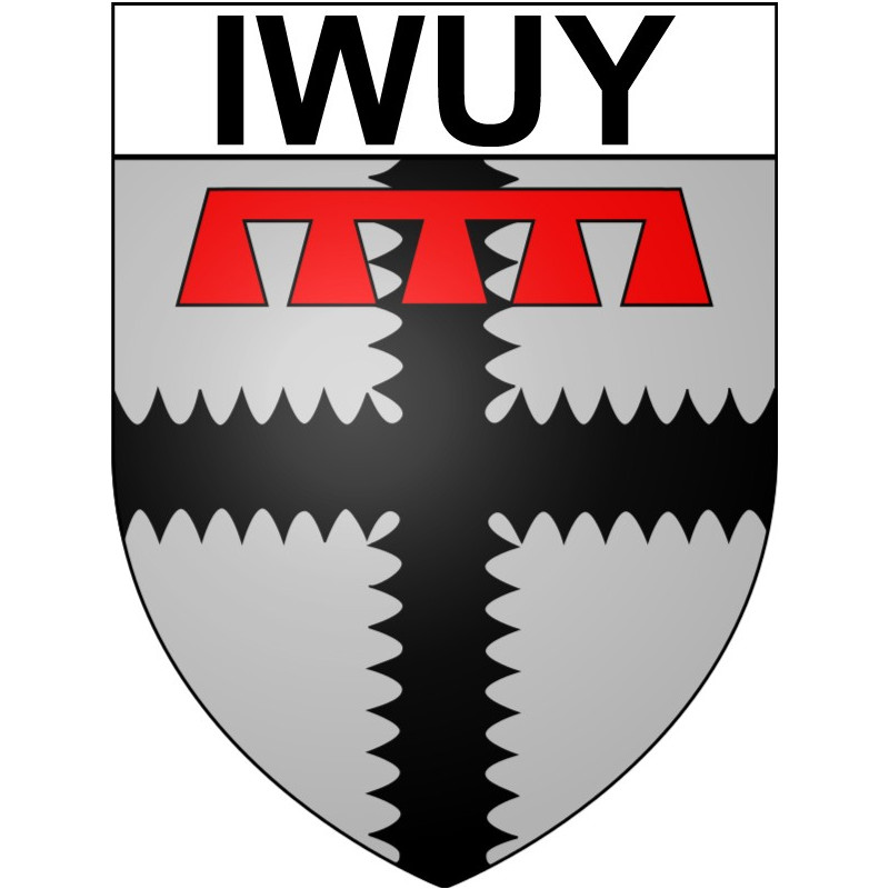 Iwuy Sticker wappen, gelsenkirchen, augsburg, klebender aufkleber