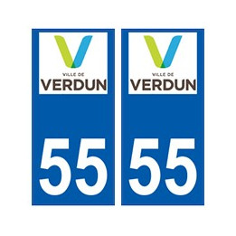 55 Verdun logo autocollant plaque stickers ville