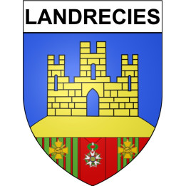 Stickers coat of arms Landrecies adhesive sticker
