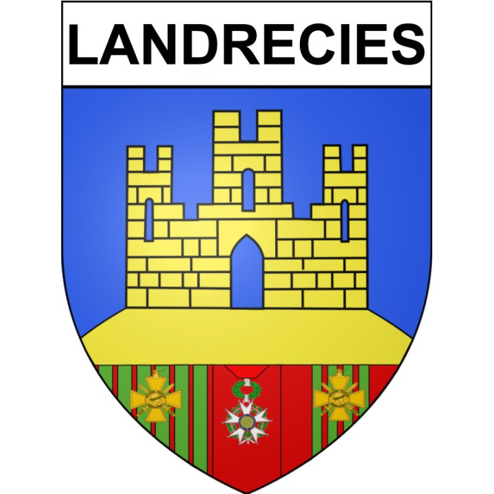 Landrecies Sticker wappen, gelsenkirchen, augsburg, klebender aufkleber