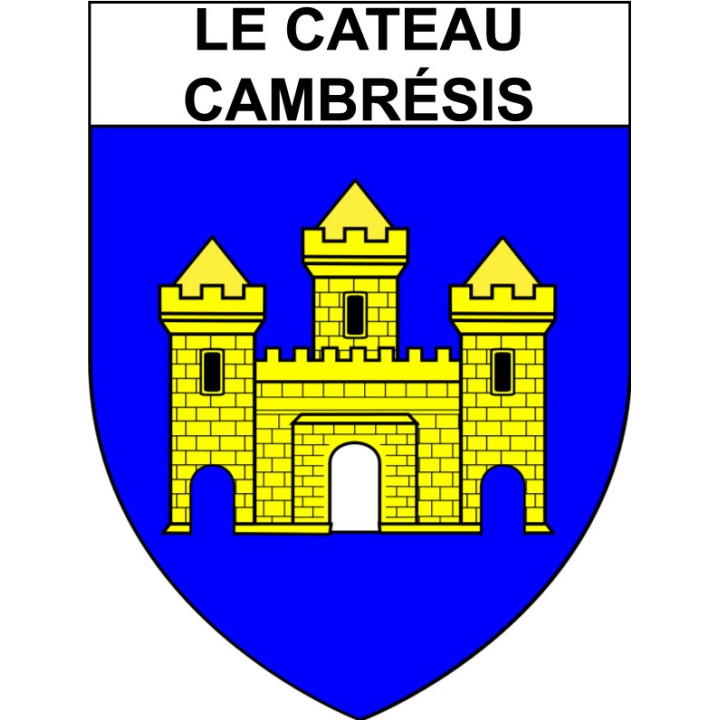 Le Cateau-Cambrésis 59 ville Stickers blason autocollant adhésif