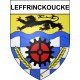 Pegatinas escudo de armas de Leffrinckoucke adhesivo de la etiqueta engomada