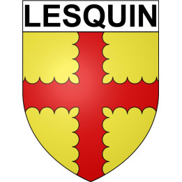 Pegatinas escudo de armas de Lesquin adhesivo de la etiqueta engomada