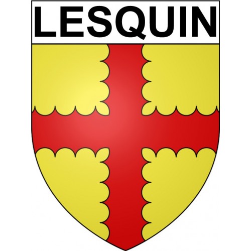 Pegatinas escudo de armas de Lesquin adhesivo de la etiqueta engomada