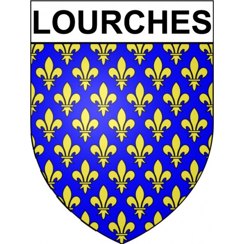 Stickers coat of arms Lourches adhesive sticker