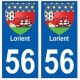 56 Lorient blason autocollant plaque stickers ville