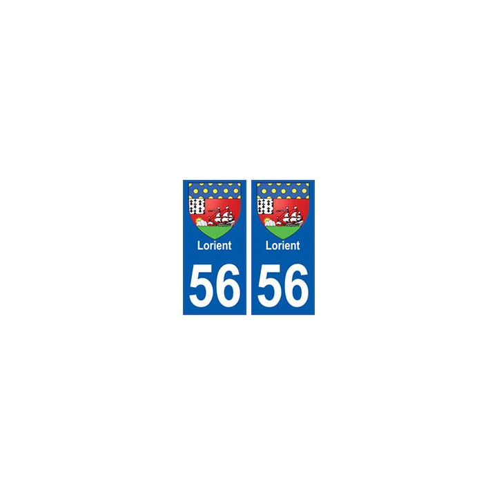 56 Lorient blason autocollant plaque stickers ville