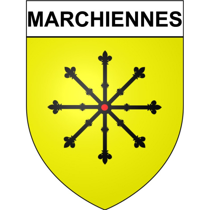 Stickers coat of arms Marchiennes adhesive sticker