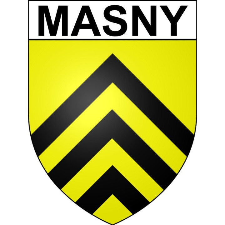 Pegatinas escudo de armas de Masny adhesivo de la etiqueta engomada