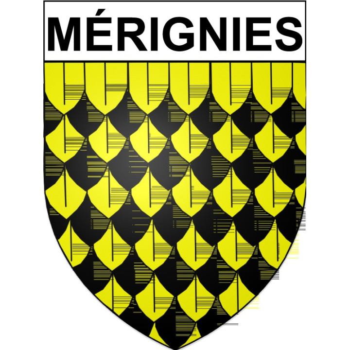 Mérignies 59 ville Stickers blason autocollant adhésif