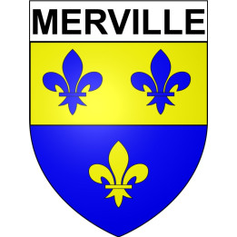 Pegatinas escudo de armas de Merville adhesivo de la etiqueta engomada