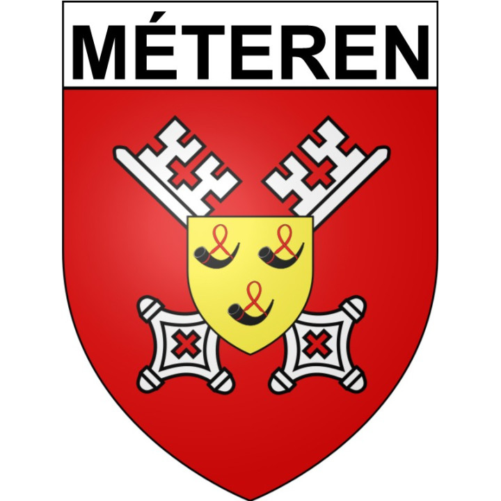Méteren Sticker wappen, gelsenkirchen, augsburg, klebender aufkleber