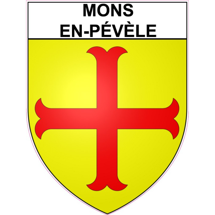 Stickers coat of arms Mons-en-Pévèle adhesive sticker