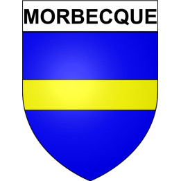 Morbecque Sticker wappen, gelsenkirchen, augsburg, klebender aufkleber